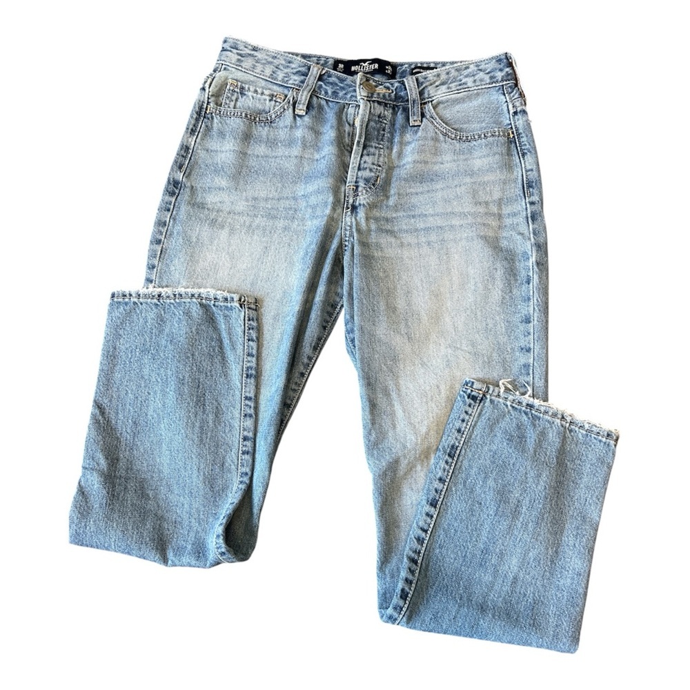 Hollister Women High Rise Vintage Straight Light Wash Jeans Size 3R